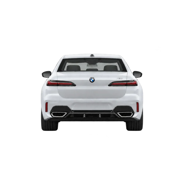 BMW 760i 2024 en plateado, vista trasera