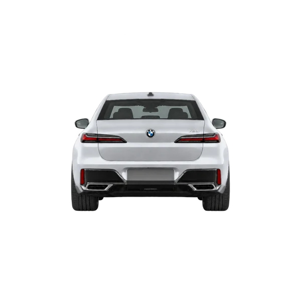 2025 BMW 760i in Silber, Ansicht: Heck