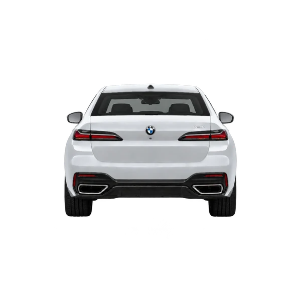 2026 BMW 760i in Silber, Ansicht: Heck