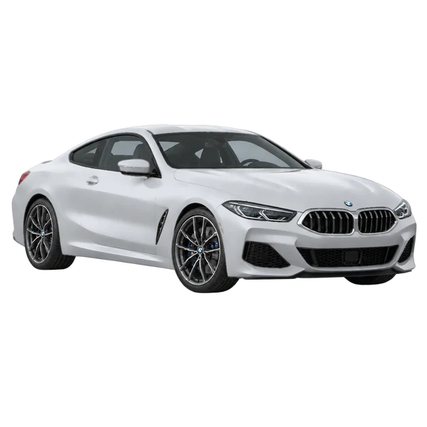 2018 BMW 8 Series in Silber, Ansicht: Dreiviertelansicht vorne (nach links gerichtet)