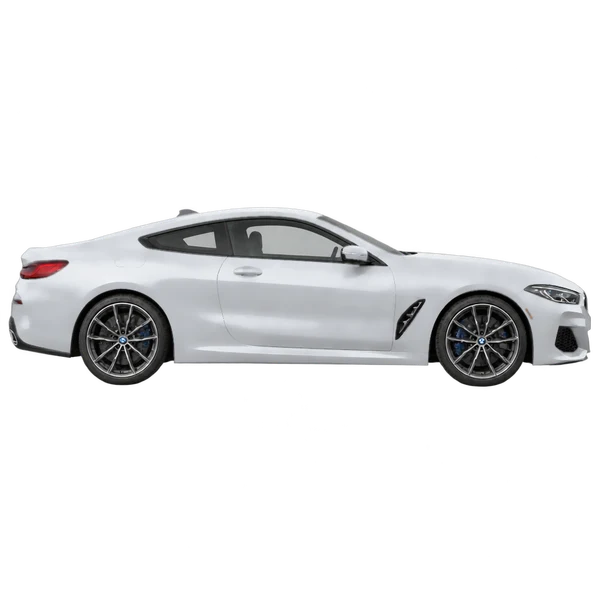 2018 BMW 8 Series in Silber, Ansicht: Seite (nach rechts gewandt)