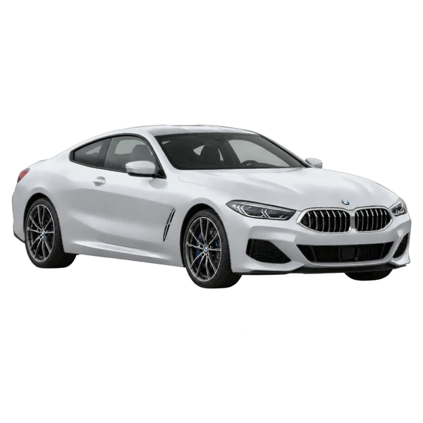 2020 BMW 8 Series in Silber, Ansicht: Dreiviertelansicht vorne (nach links gerichtet)