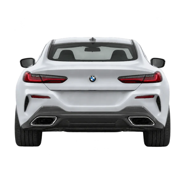 2021 BMW 8 Series in Silber, Ansicht: Heck