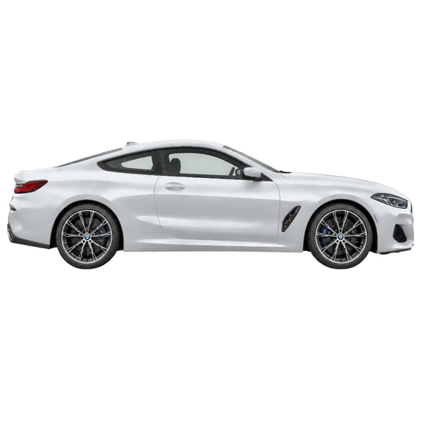 2021 BMW 8 Series in Silber, Ansicht: Seite (nach rechts gewandt)