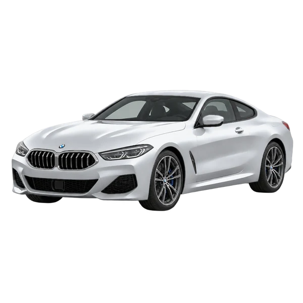 2022 BMW 8 Series in Silber, Ansicht: Dreiviertelansicht vorne (nach links gerichtet)