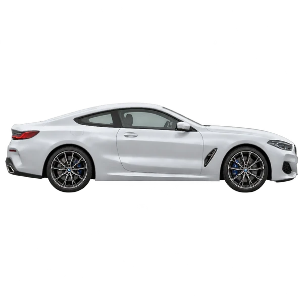 2023 BMW 8 Series in Silber, Ansicht: Seite (nach rechts gewandt)