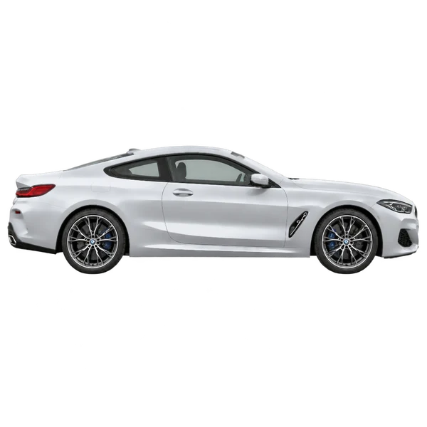 2024 BMW 8 Series in Silber, Ansicht: Seite (nach rechts gewandt)