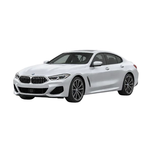 silver 2026 BMW 840i Gran Coupe front three-quarter (facing left) view