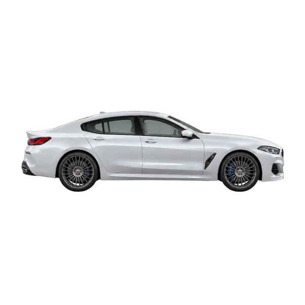 BMW Alpina B8 2022 argent, vue profil (tourné vers la droite)