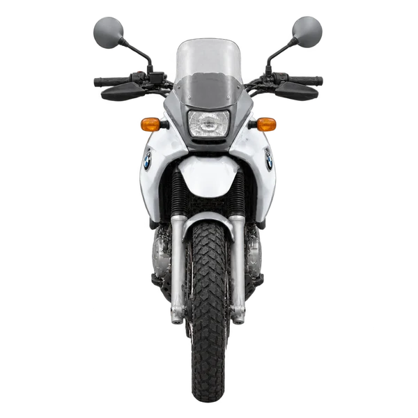 BMW F 650 2001 en plateado, vista frontal