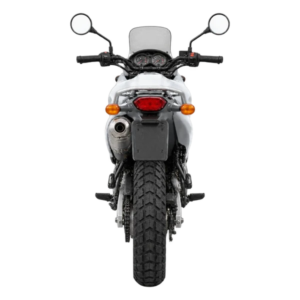 BMW F 650 2001 en plateado, vista trasera
