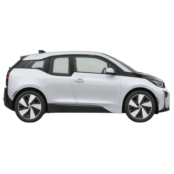 2014 BMW i3 in Silber, Ansicht: Seite (nach rechts gewandt)