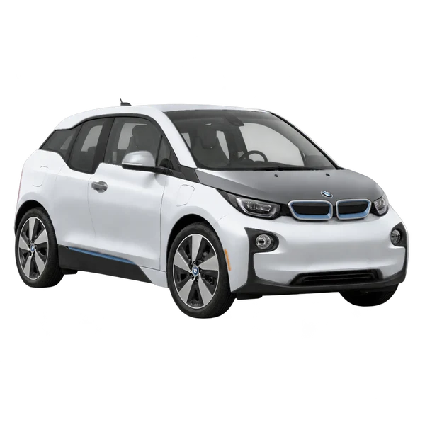 2017 BMW i3 in Silber, Ansicht: Dreiviertelansicht vorne (nach links gerichtet)