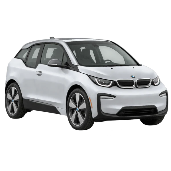 シルバーの2021 BMW i3（フロントスリークォーター（右向き）ビュー）