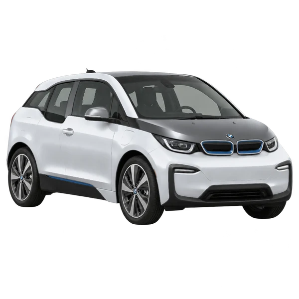 2022 BMW i3 in Silber, Ansicht: Dreiviertelansicht vorne (nach links gerichtet)