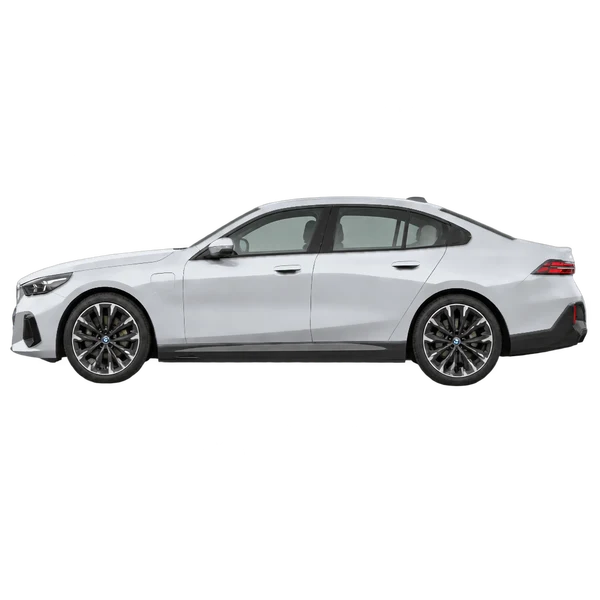 BMW I5 Edrive40 2025 prata, vista lateral (voltada para a esquerda)
