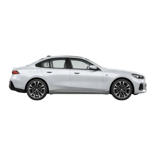 BMW I5 Edrive40 2026 prata, vista lateral (voltada para a direita)