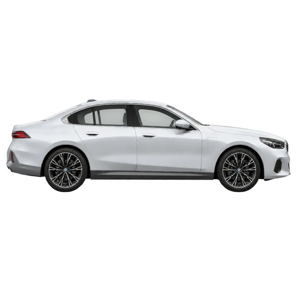 2024 BMW i5 in Silber, Ansicht: Seite (nach rechts gewandt)