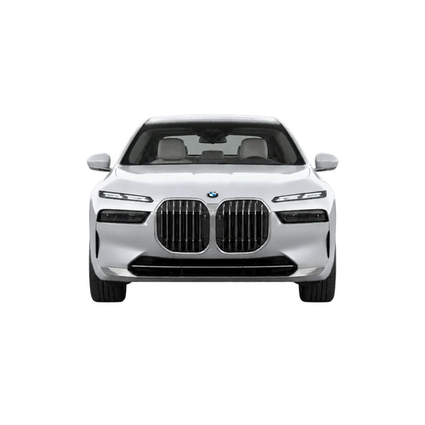 BMW I7 Edrive50 2026 prata, vista frente