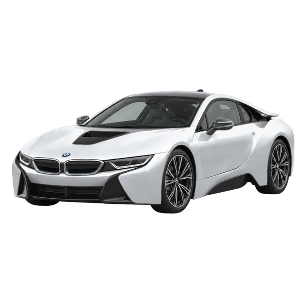 BMW i8 2020 prata, vista dianteira em três quartos (voltada para a esquerda)