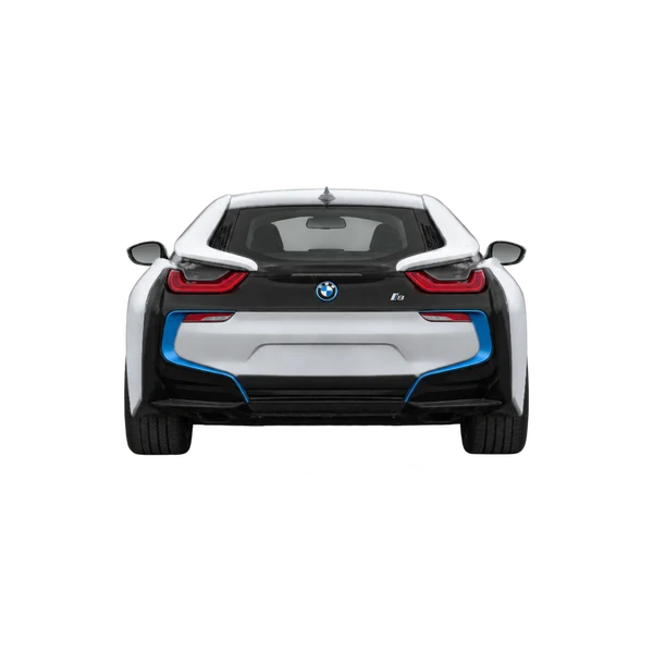 BMW i8 2020 prata, vista traseira