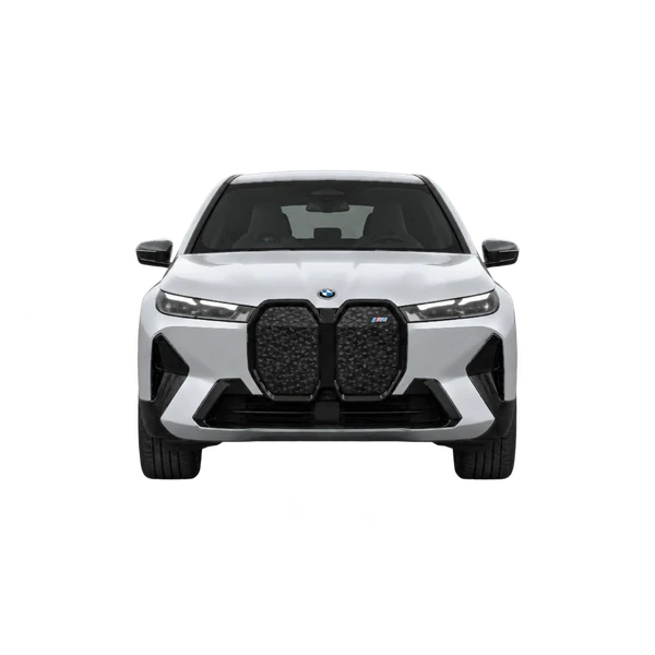 BMW IX M70 Xdrive 2026 argent, vue avant