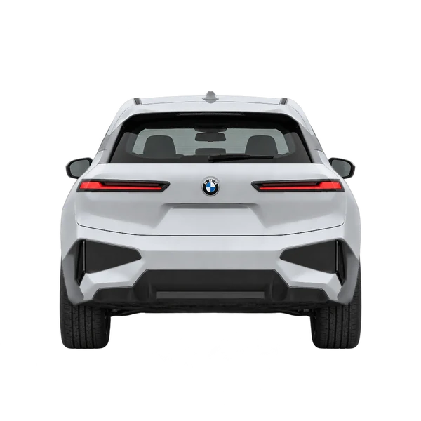 BMW iX 2027 باللون فضي، منظر من الخلف