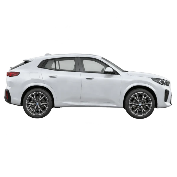 シルバーの2026 BMW IX2（側面（右向き）ビュー）