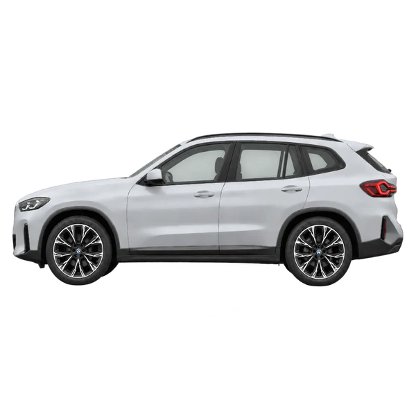 2026 BMW IX3 in Silber, Ansicht: Seite (nach links gerichtet)