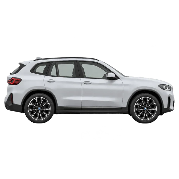 2026 BMW IX3 in Silber, Ansicht: Seite (nach rechts gewandt)