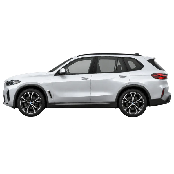 BMW iX5 2027 prata, vista lateral (voltada para a esquerda)