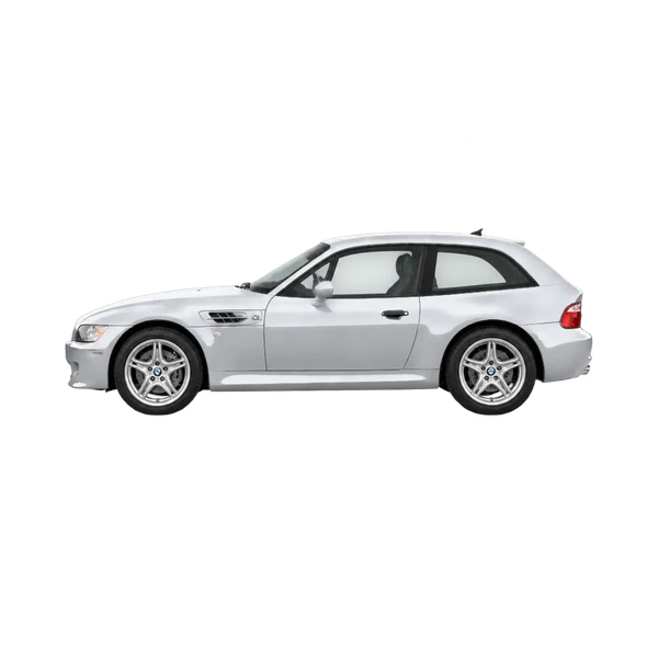 BMW M Coupe 2008 prata, vista lateral (voltada para a esquerda)