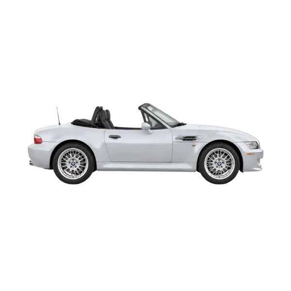 BMW M Roadster 2002 argent, vue profil (tourné vers la droite)