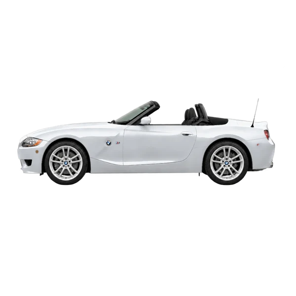 BMW M Roadster 2008 prata, vista lateral (voltada para a esquerda)