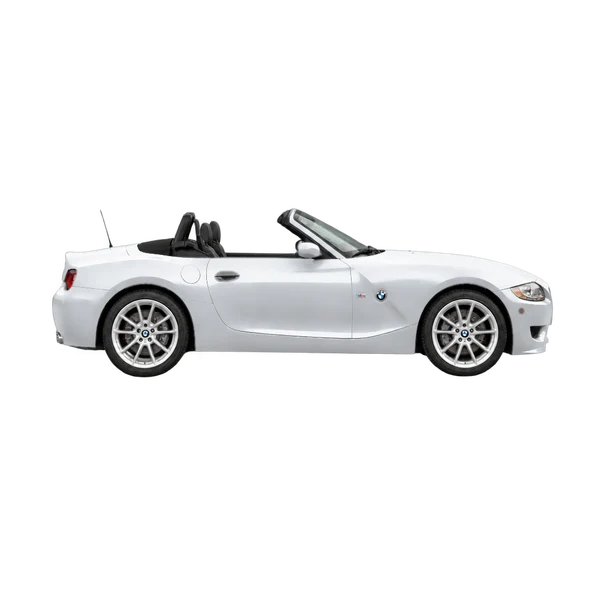 BMW M Roadster 2008 prata, vista lateral (voltada para a direita)