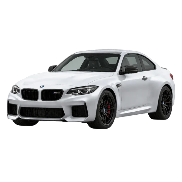 シルバーの2026 BMW M2 CS(フロントスリークォーター(左向き)ビュー)