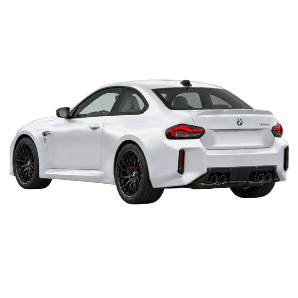 シルバーの2026 BMW M2 CS(リア斜め(左向き)ビュー)