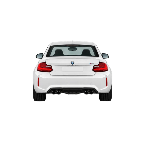 BMW M2 2016 باللون أبيض، منظر من الخلف