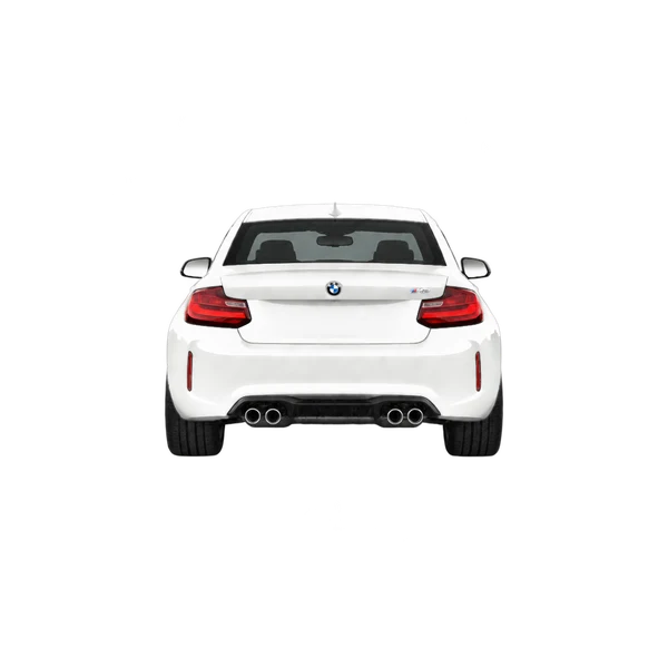 BMW M2 2017 باللون أبيض، منظر من الخلف