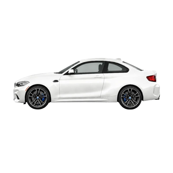 ホワイトの2022 BMW M2（側面（左向き）ビュー）