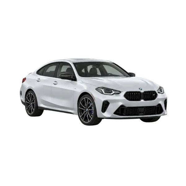 BMW M235 2026 argent, vue trois-quarts avant (orienté vers la droite)
