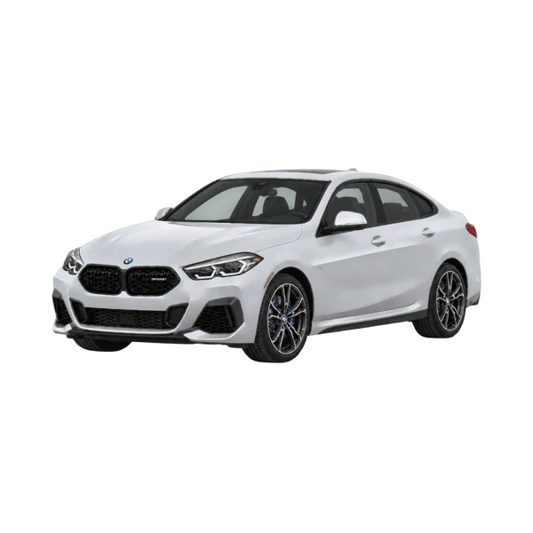 2022 BMW M235i in Silber, Ansicht: Dreiviertelansicht vorne (nach links gerichtet)