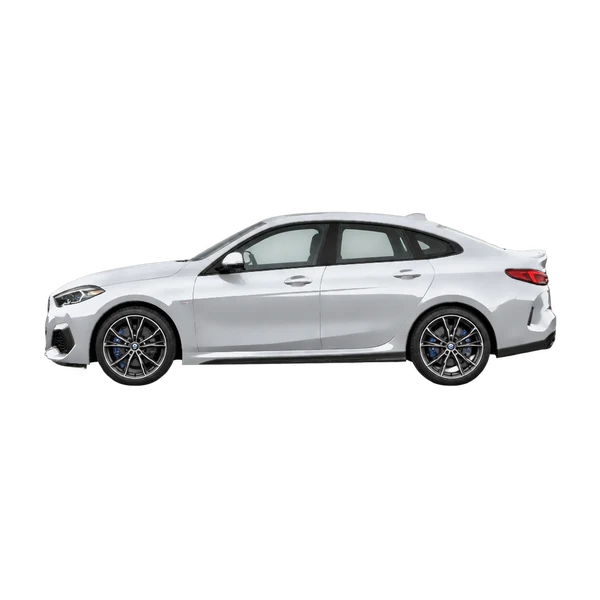 2022 BMW M235i in Silber, Ansicht: Seite (nach links gerichtet)