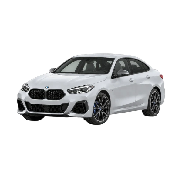 2023 BMW M235i in Silber, Ansicht: Dreiviertelansicht vorne (nach links gerichtet)