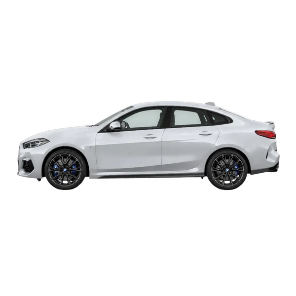 2024 BMW M235i in Silber, Ansicht: Seite (nach links gerichtet)