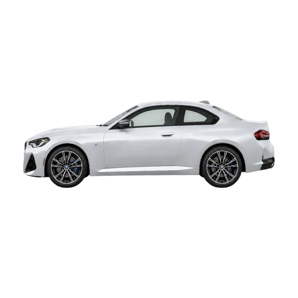 BMW M240I Xdrive 2026 argent, vue côté (vers la gauche)