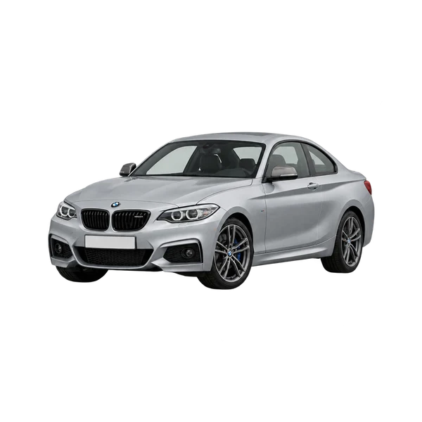 2018 BMW M240i in Silber, Ansicht: Dreiviertelansicht vorne (nach links gerichtet)