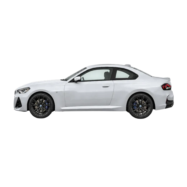 2023 BMW M240i in Silber, Ansicht: Seite (nach links gerichtet)