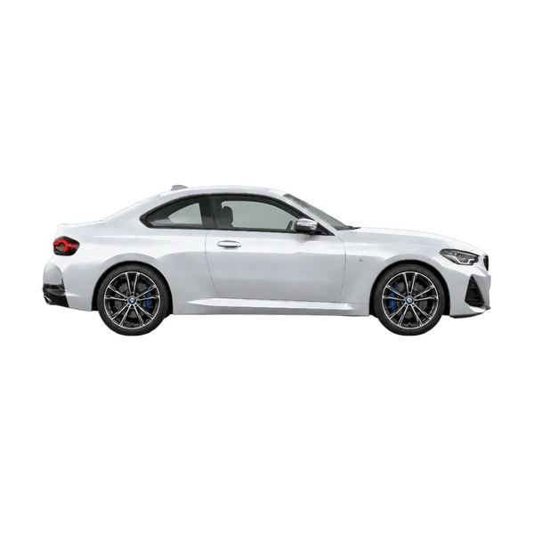 2026 BMW M240i in Silber, Ansicht: Seite (nach rechts gewandt)