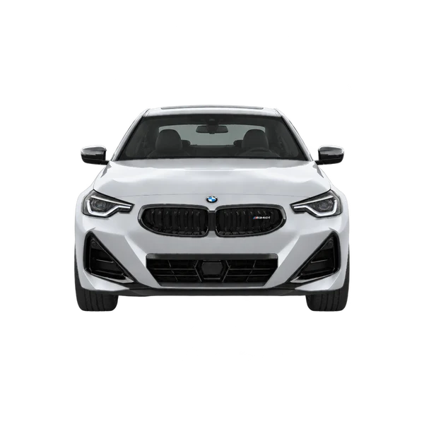 BMW M240i 2027 en plateado, vista frontal